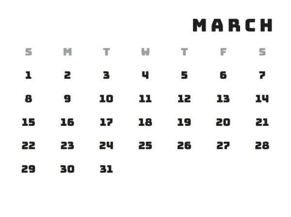 Mar Month Sample