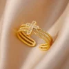 Zircon Cross Rings