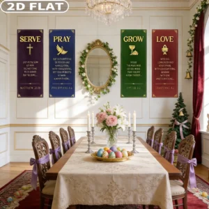 4Pc Scripture Banners